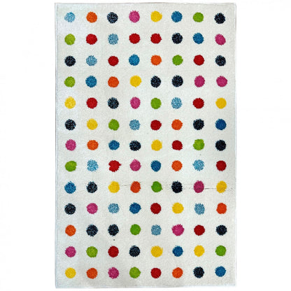 Alfombra para habitación infantil lunares de colores