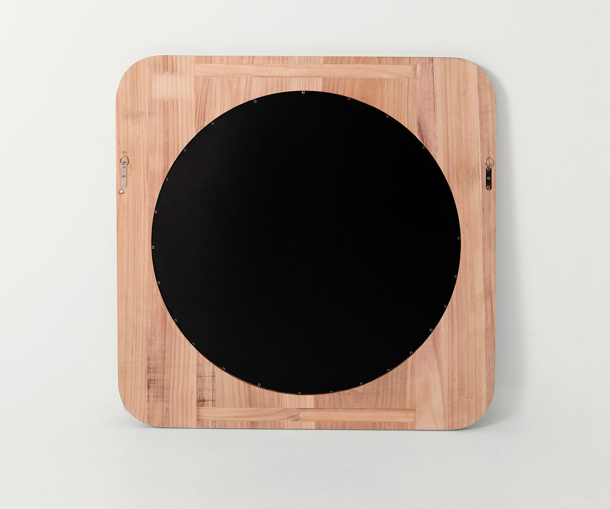 Espejo cuadrado en madera de roble. 100x100 cm
