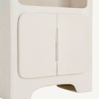Estantería - librería en color blanco fabricada en madera DM con acabado poroso granulado. Ideal para interior y exterior