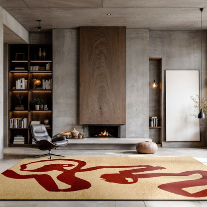 Alfombra Lace Chenille Roja