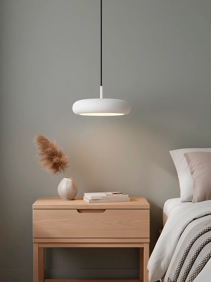 Lámpara de techo colgante circular en color blanco