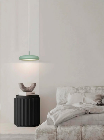 Lámpara de techo circular colgante en color verde