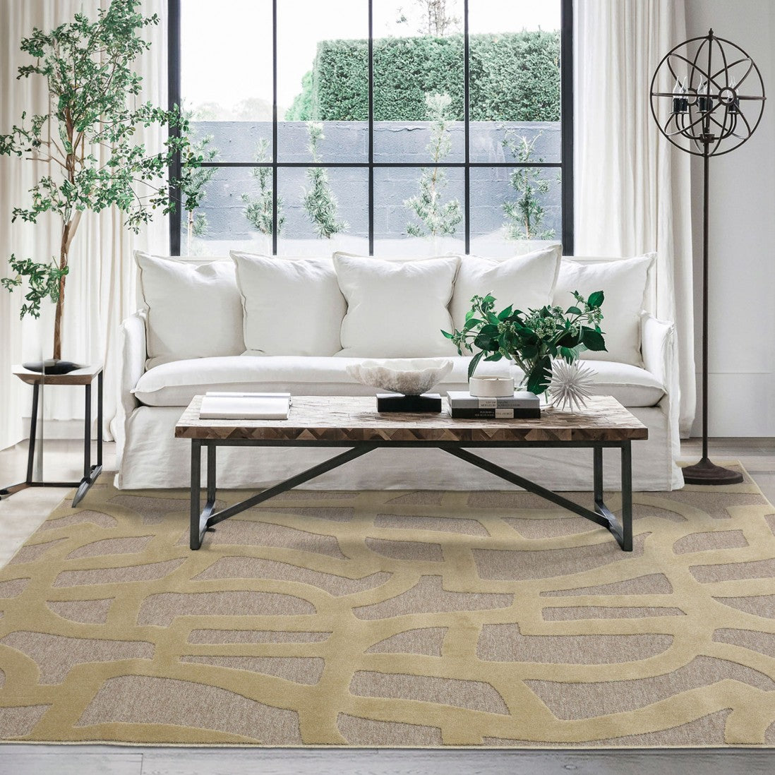 Alfombra Malmo geométrico Beige