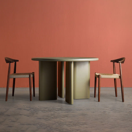 Mesa de comedor en Verde Oliva redonda Morlack