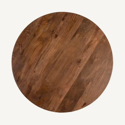 Mesa de comedor redonda, fabricada en madera de mango maciza. 150 cm