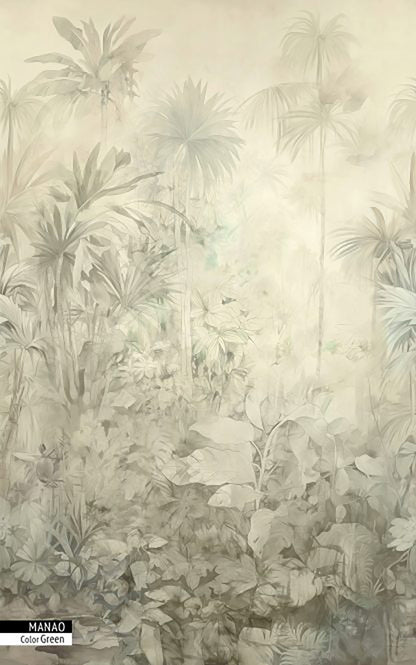 papel de pared para habitación en verde