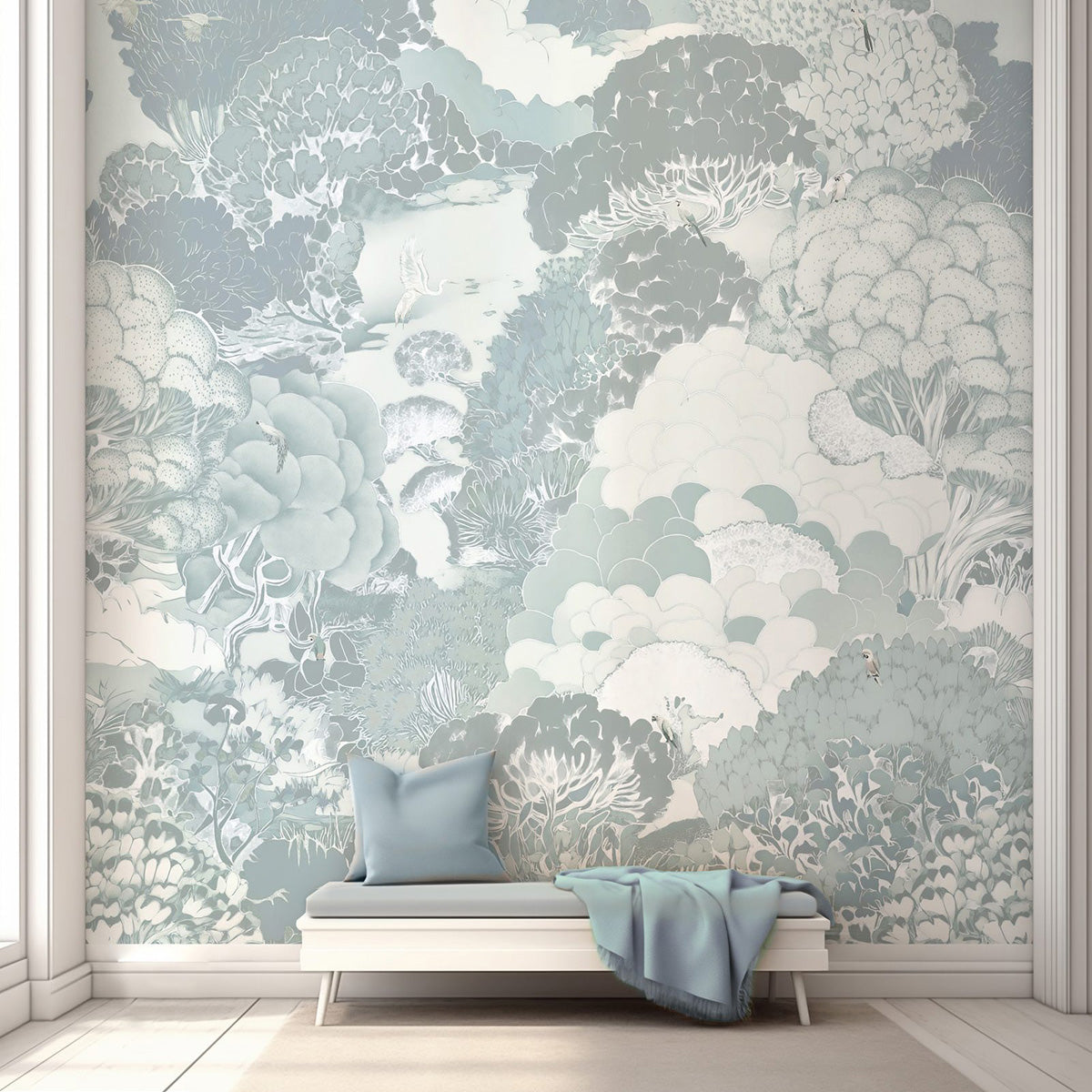 papel de pared japones  para salón 