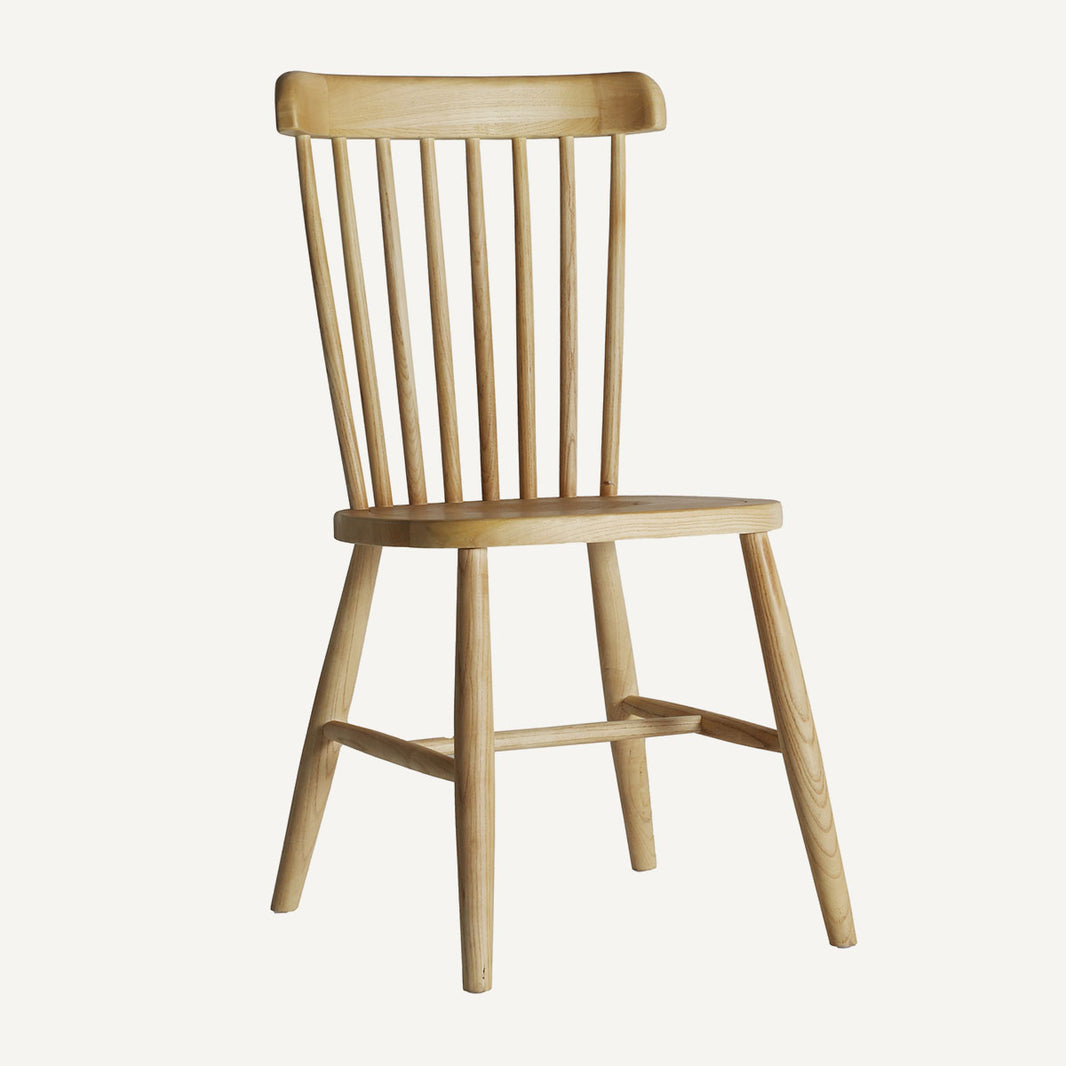 Silla estilo Windsor en madera de olmo, color natural