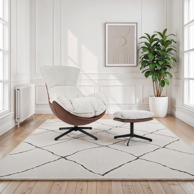 Sillón Hans Beige y Terracota