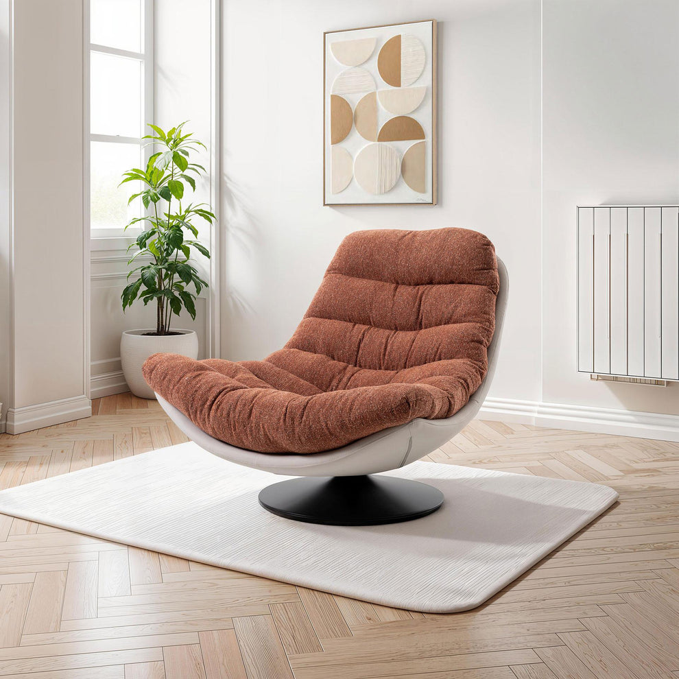 Sillón ultracómodo en terracota jaspeado