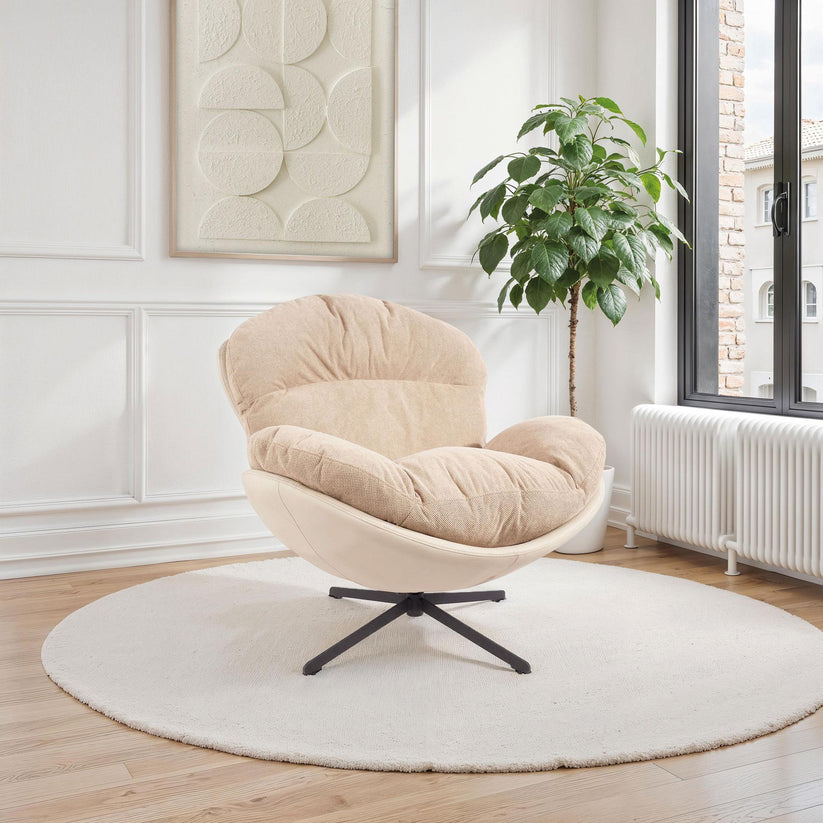 Sillón Egg Giratorio Beige 